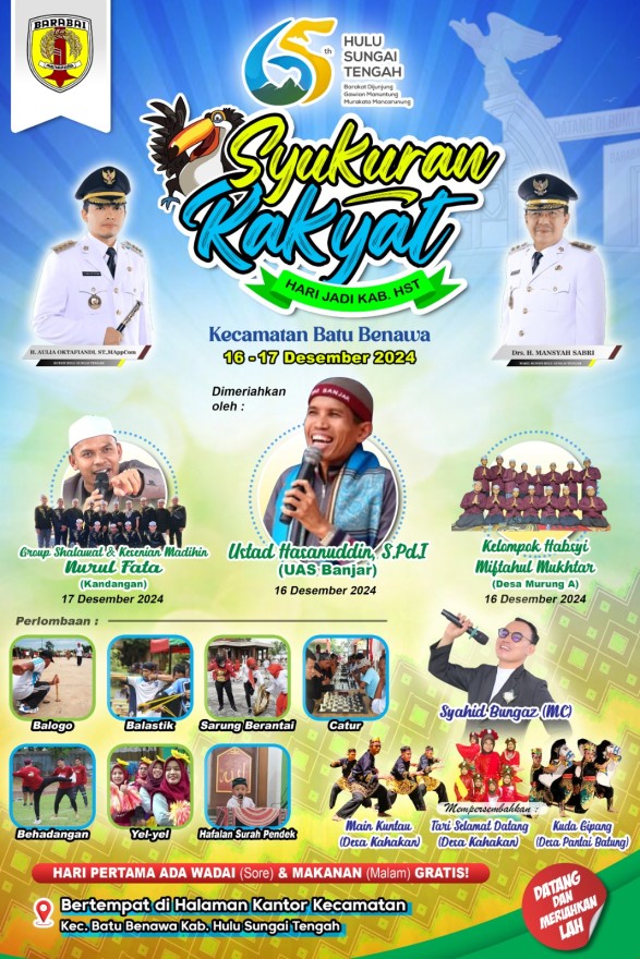 Meriahkan Syukuran Rakyat HST ke-65, Kecamatan Batu Benawa Hadirkan Beragam Hiburan dan Lomba Tradisional