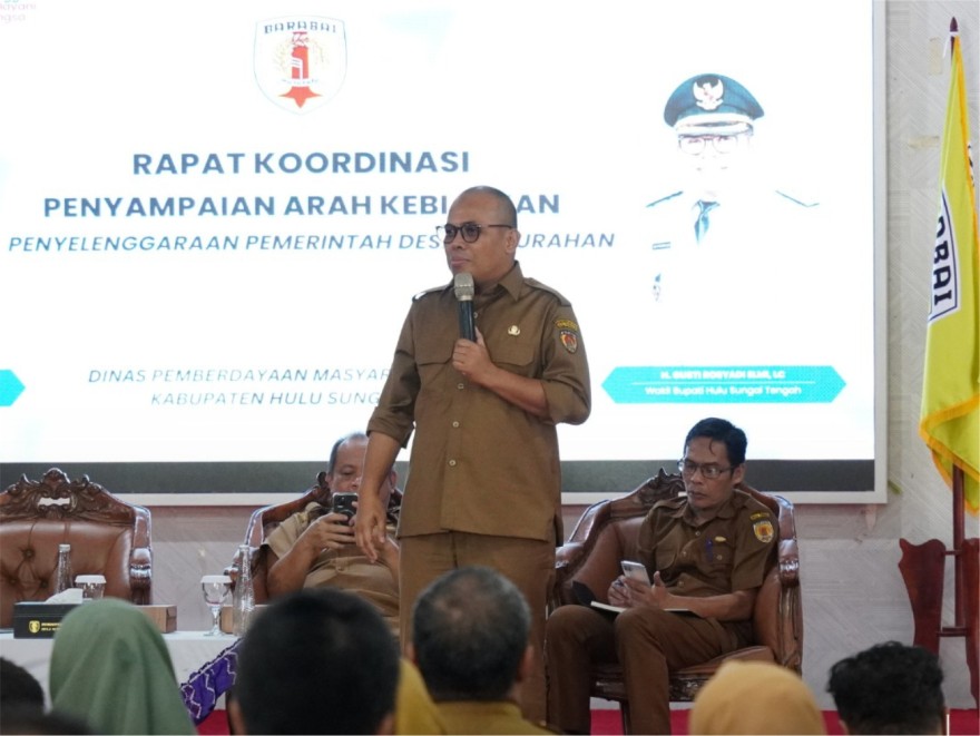 Wakil Bupati Hulu Sungai Tengah Hadiri Rakor Kebijakan Pemerintahan Desa, Desa Pagat Turut Berpartisipasi