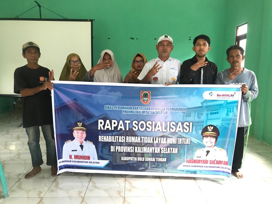 Desa Pagat Terima Bantuan RTLH, Pembakal Apresiasi Program Disperkim Kalsel
